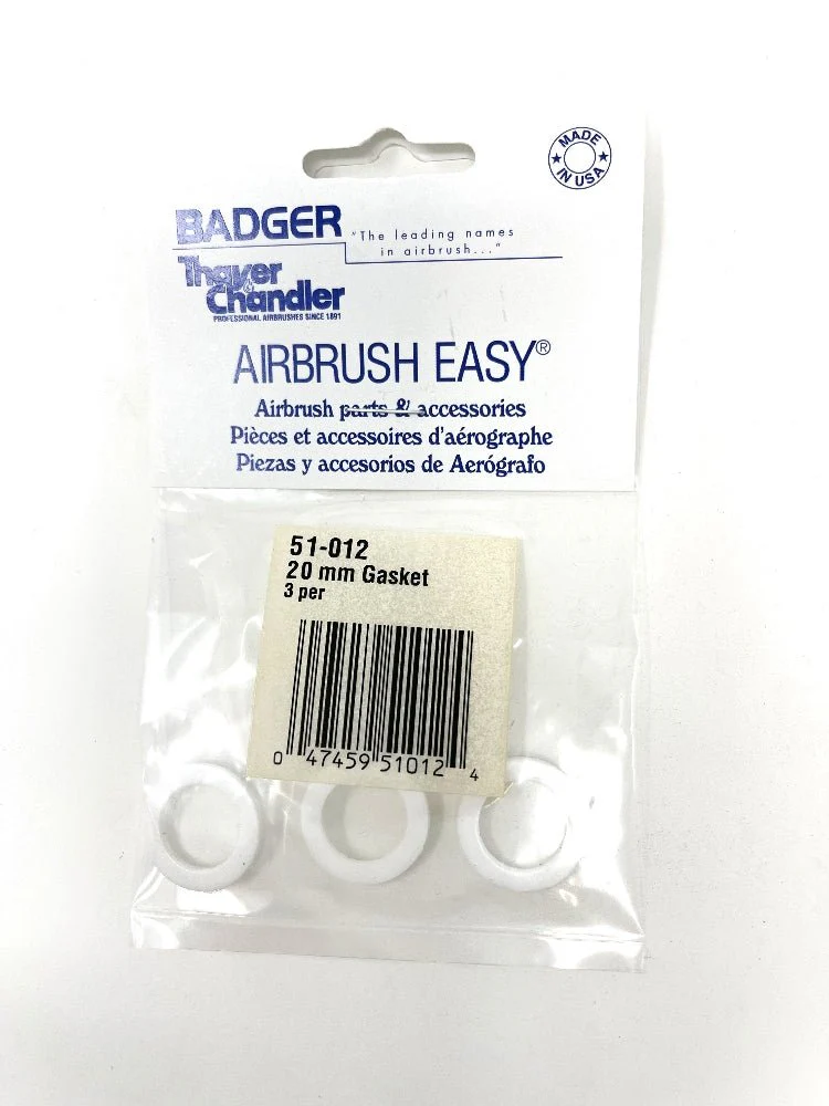 Badger Airbrush Replacement Part 51-012 Gasket for 20mm Jar Adaptor (3 per Pkg.)