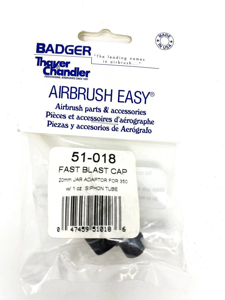 Badger Airbrush Replacement Part 51-018 20mm Fast Blast Jar Adaptor