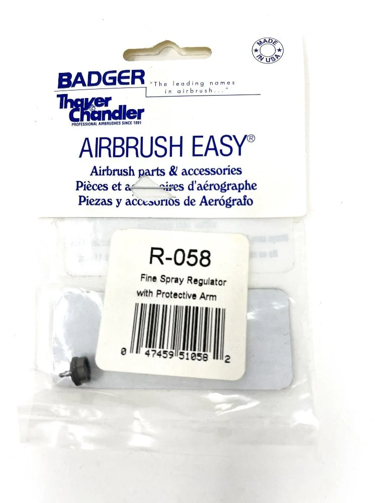 Badger Airbrush Replacement Part R-058 Fine Spray Regulator w/Protective Arm
