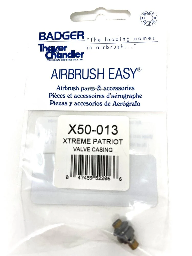 Badger Airbrush Replacement Part X50-013 Xtreme Patriot Accuracote Valve Casing