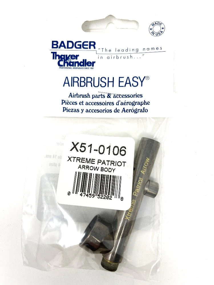 Badger Airbrush Replacement Part Xtreme Patriot Arrow Accuracote Airbrush Body