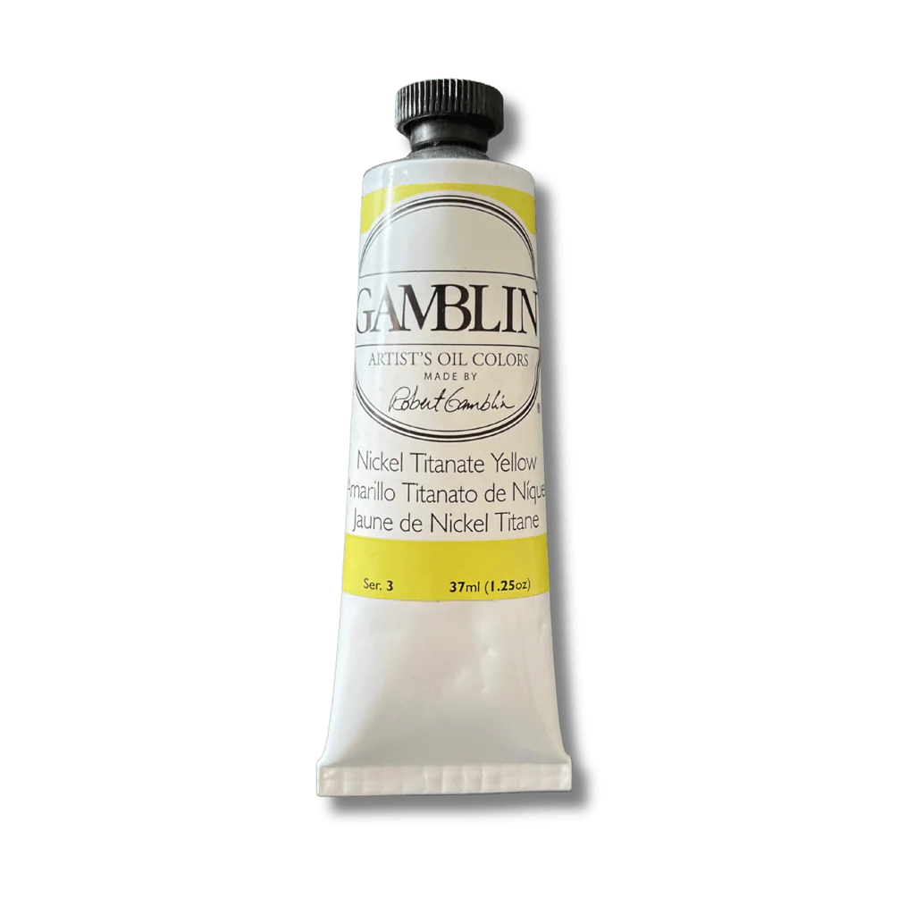 Bargain Basement - Old packaging - Gamblin Artist's Oil Colors Nickel Titanate Yellow 37 ml