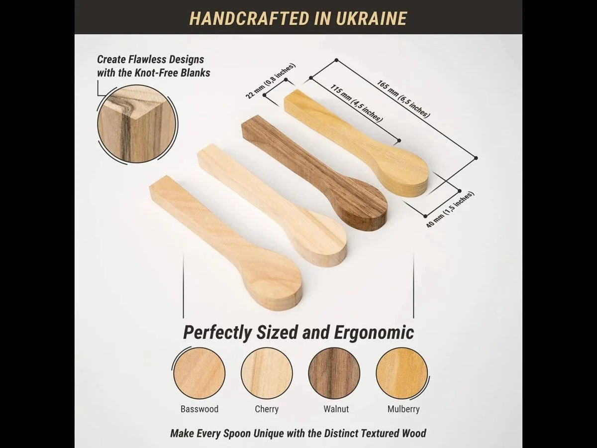 BeaverCraft - BB2 – Spoon Carving Blanks Set - Image 3