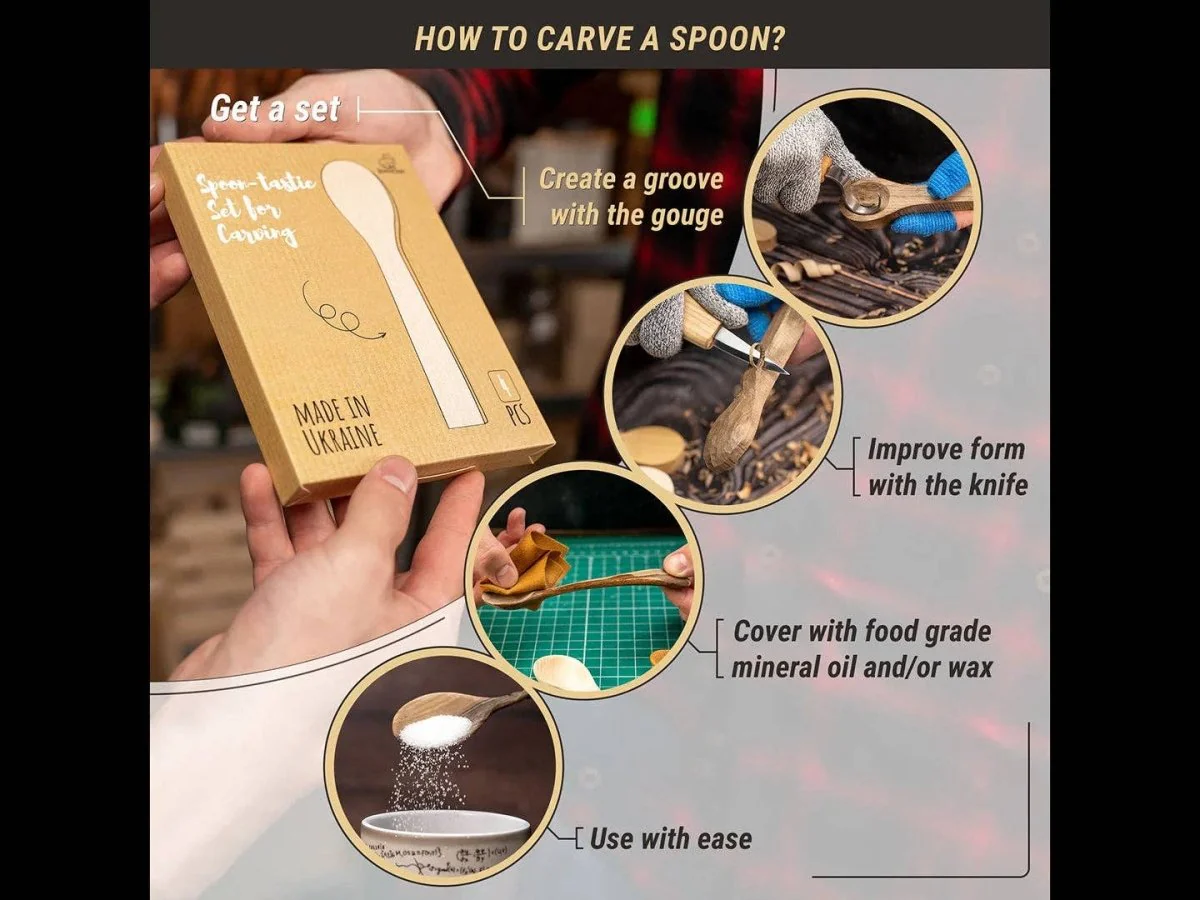 BeaverCraft - BB2 – Spoon Carving Blanks Set - Image 4