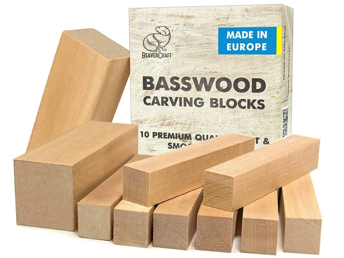 BeaverCraft - BW10 - Set of Basswood Carving Blocks 10 pcs