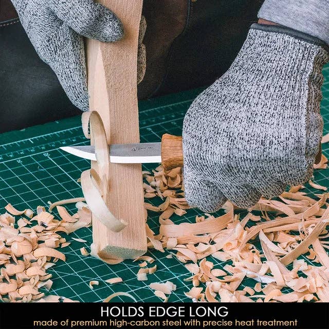 BeaverCraft - C4s - Whittling Knife with Leather Sheath Craft Tool - Image 3