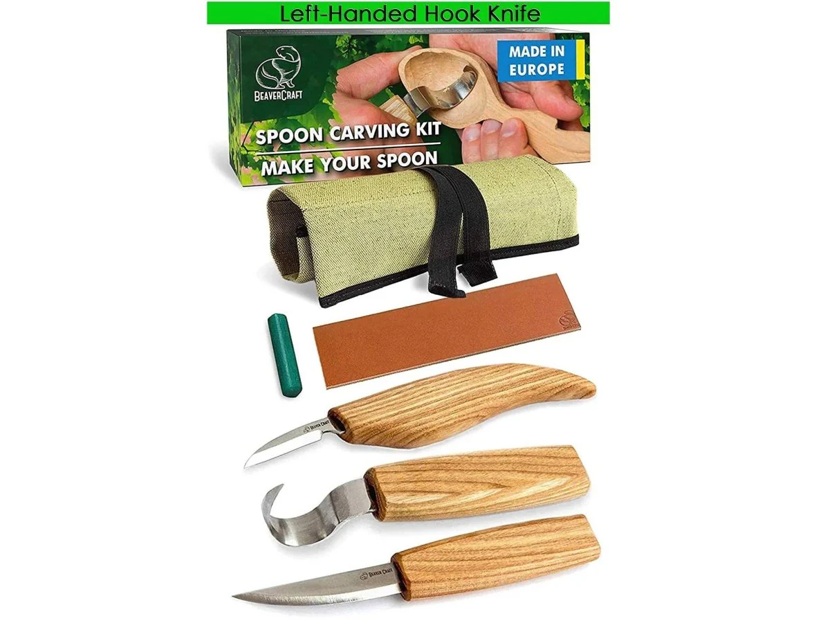 BeaverCraft - S13L - Wood Carving Tool Set for Spoon Carving (Left handed)