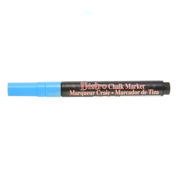 Bistro Chalk Marker 3mm Extra Fine Tip - Fluorescent Light Blue