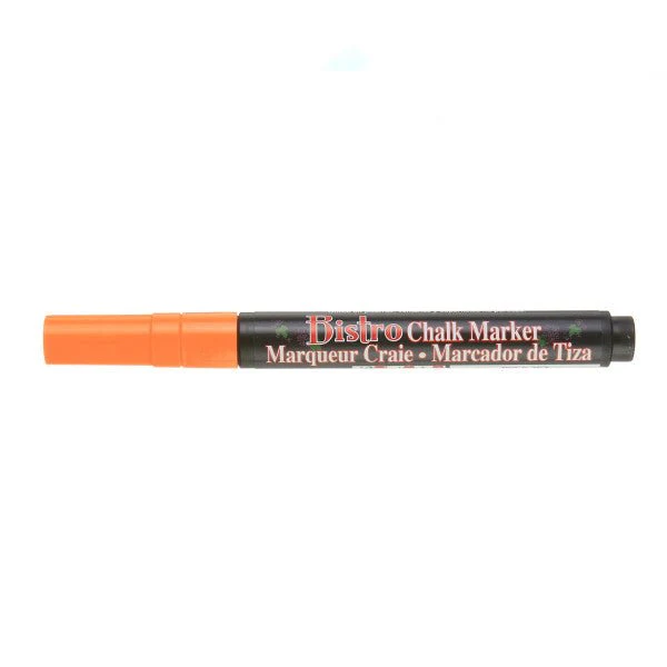 Bistro Chalk Marker 3mm Extra Fine Tip - Fluorescent Orange