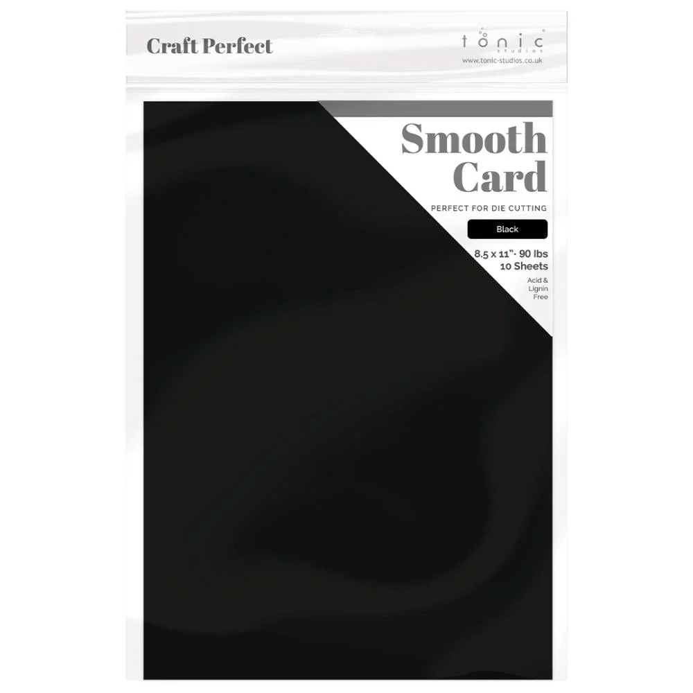 Craft Perfect Smooth 90 lb. Cardstock 8.5"X11" Pack of 10 - Black