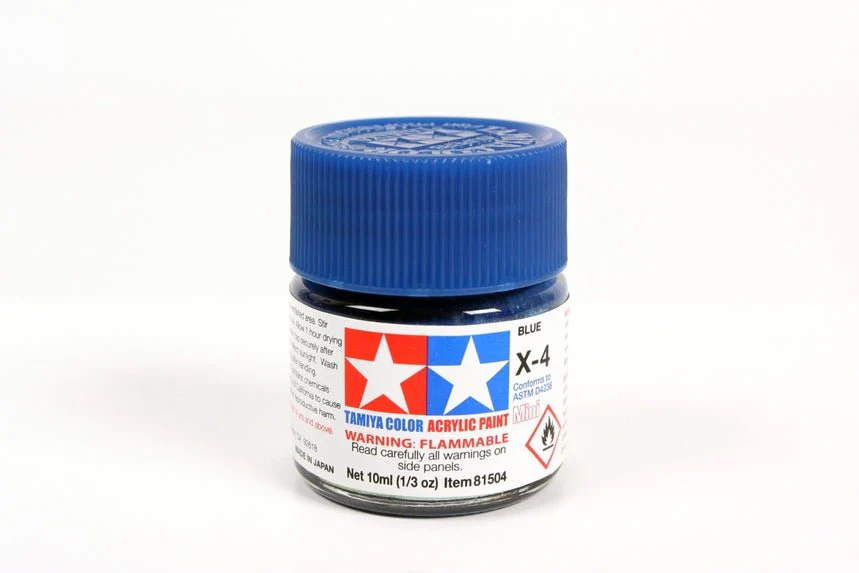 Tamiya Mini Acrylic 10 ml - X-4 Blue Gloss Finish