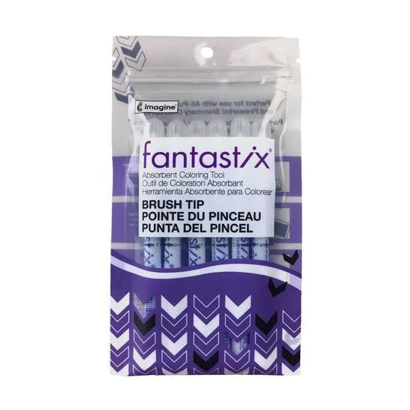 Fantastix Coloring Tool For Wet & Dry Media - Pack of 6 Brush Point