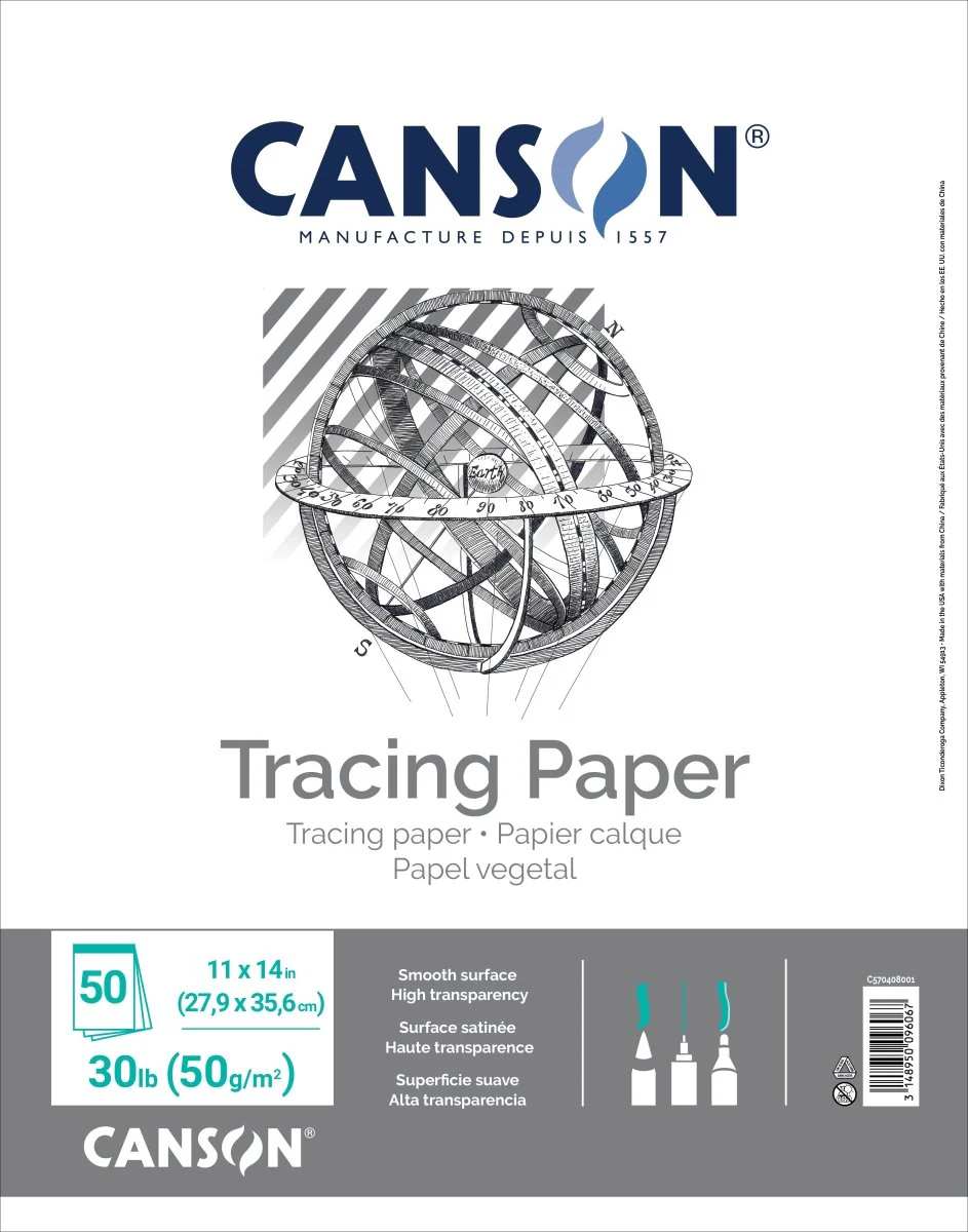 Canson Artist Series Tracing Pad 30 lb - 50 Sheets 11X14