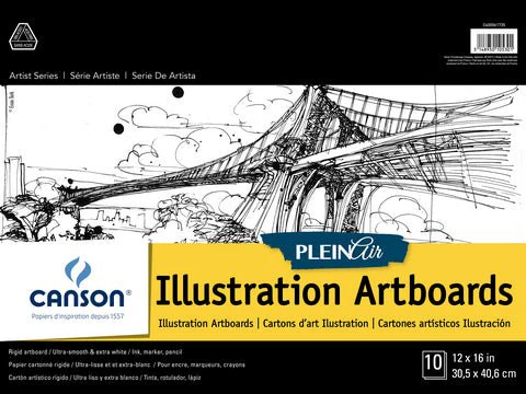 Canson Plein Air Illustration Art Board Pad 12"x16" - 10 Boards
