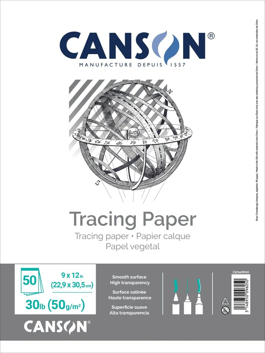Canson Artist Series Tracing Pad 30 lb - 50 Sheets  9X12