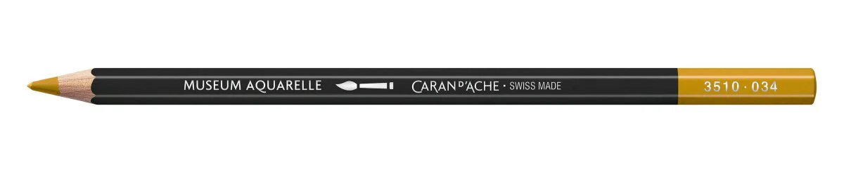 Caran d'Ache Museum Aquarelle Pencil - 034 Yellow Ochre