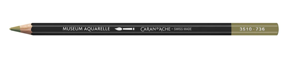 Caran d'Ache Museum Aquarelle Pencil - 736 Brownish Olive 50%
