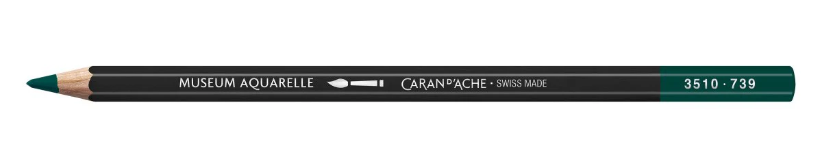 Caran d'Ache Museum Aquarelle Pencil - 739 Dark Sap Green