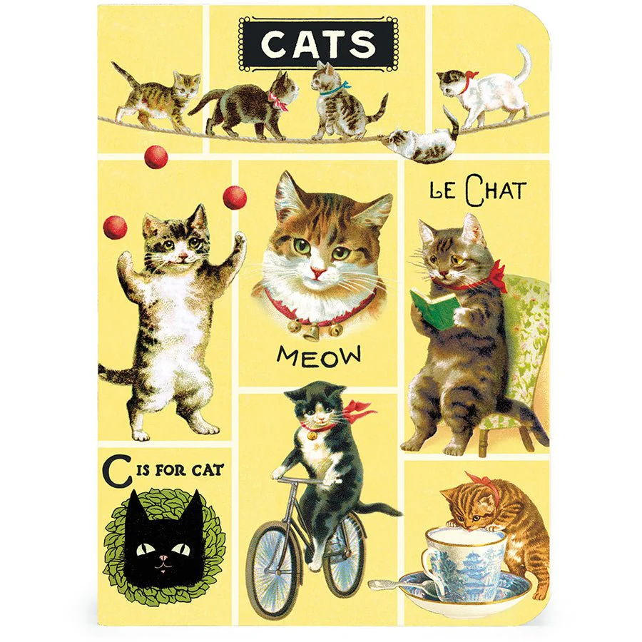 Cavallini & Co. Vintage Inspired Mini Notebook - 4 x 5.5 inch 96 pages - Set of 3 - Cats - Image 2