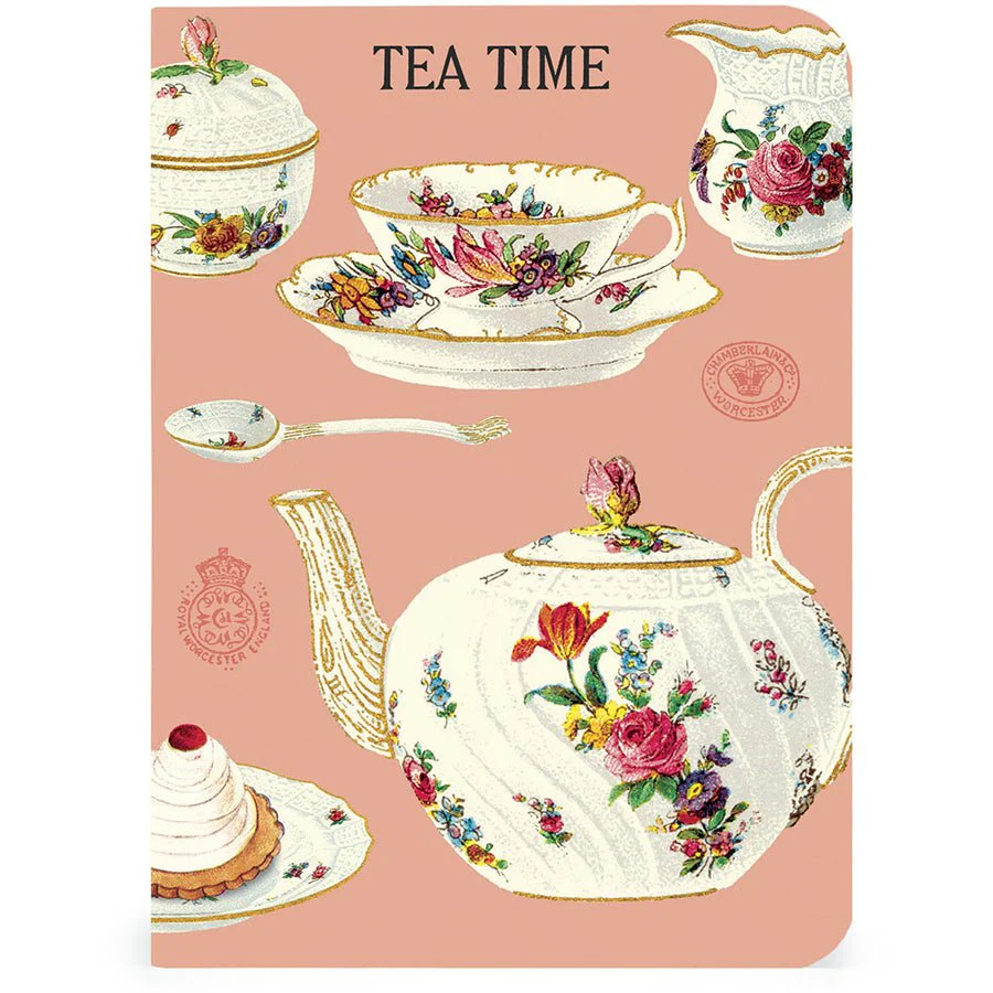 Cavallini & Co. Vintage Inspired Mini Notebook - 4 x 5.5 inch 96 pages - Set of 3 - Tea Time - Image 2
