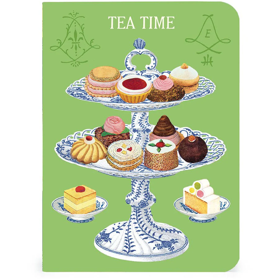 Cavallini & Co. Vintage Inspired Mini Notebook - 4 x 5.5 inch 96 pages - Set of 3 - Tea Time - Image 3