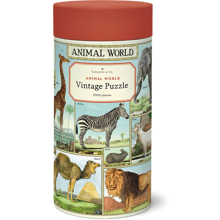 Cavallini & Co. Vintage Inspired 1000 Piece Puzzle - Animal World