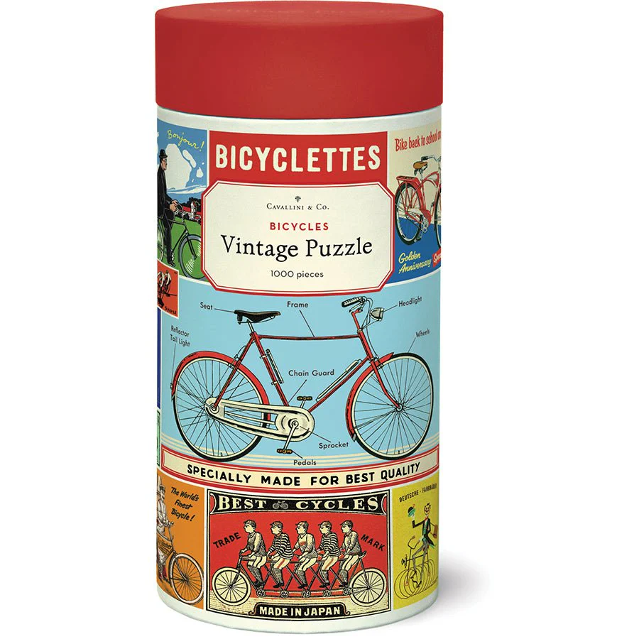 Cavallini & Co. Vintage Inspired 1000 Piece Puzzle - Bicycles