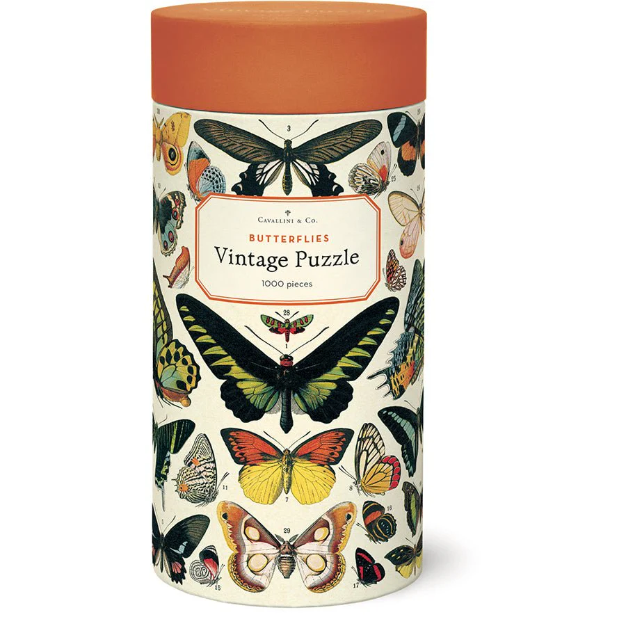 Cavallini & Co. Vintage Inspired 1000 Piece Puzzle - Butterflies