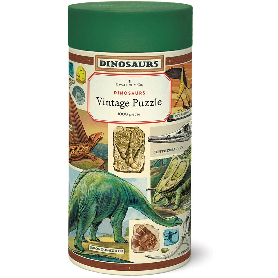 Cavallini & Co. Vintage Inspired 1000 Piece Puzzle - Dinosaurs