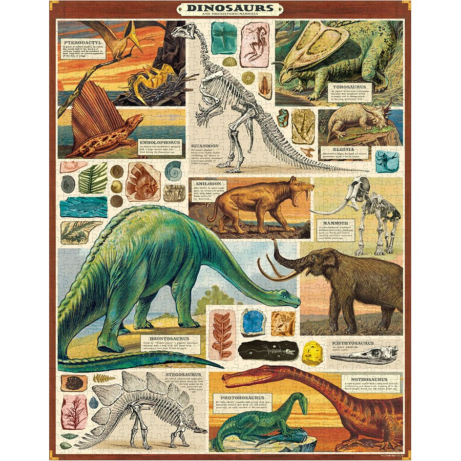 Cavallini & Co. Vintage Inspired 1000 Piece Puzzle - Dinosaurs - Image 2