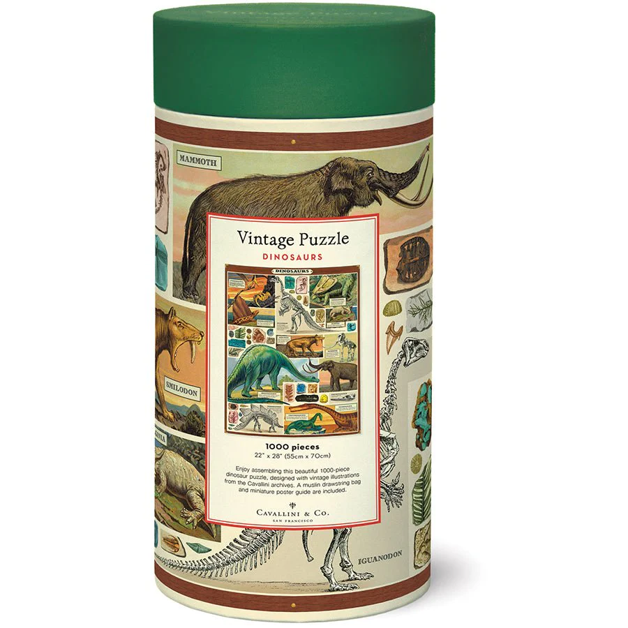 Cavallini & Co. Vintage Inspired 1000 Piece Puzzle - Dinosaurs - Image 3