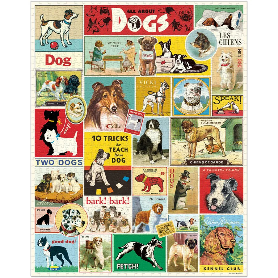 Cavallini & Co. Vintage Inspired 1000 Piece Puzzle - Dogs - Image 2