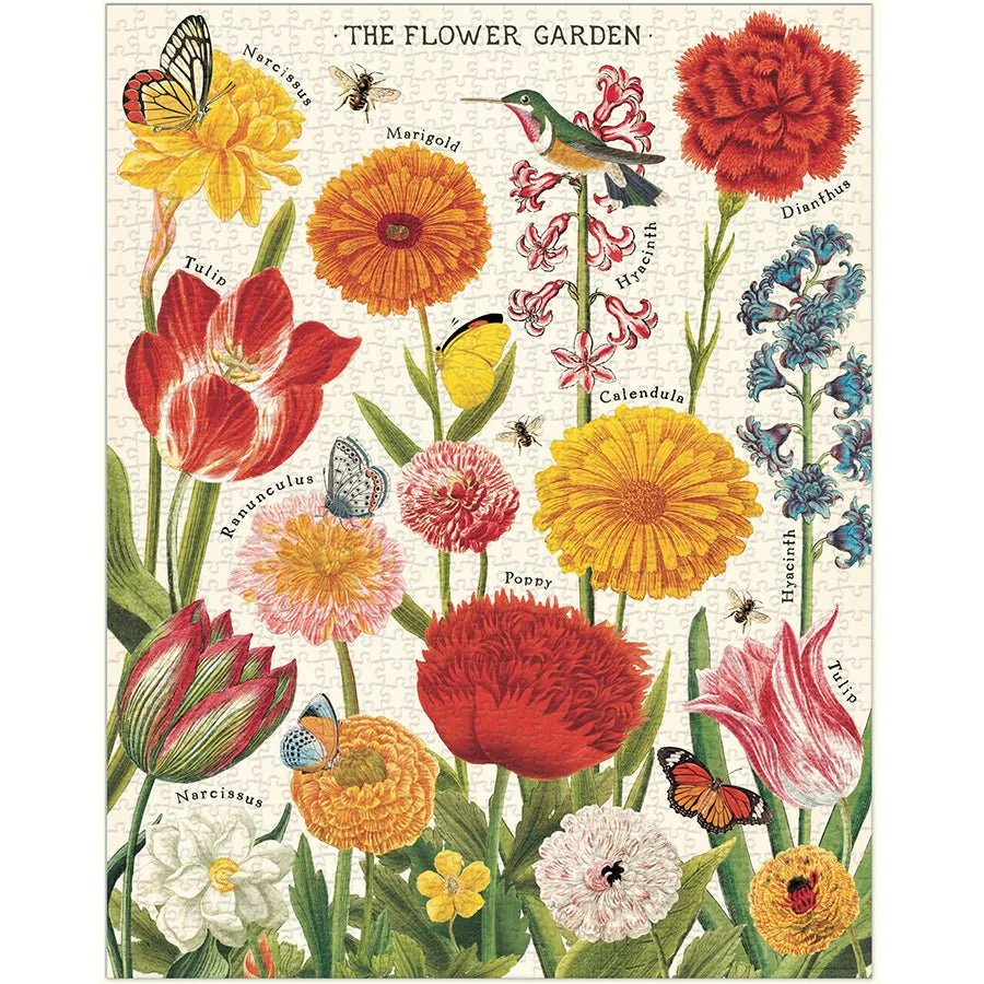 Cavallini & Co. Vintage Inspired 1000 Piece Puzzle - Flower Garden - Image 2