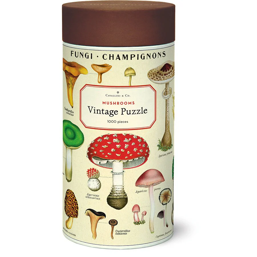 Cavallini & Co. Vintage Inspired 1000 Piece Puzzle - Mushrooms