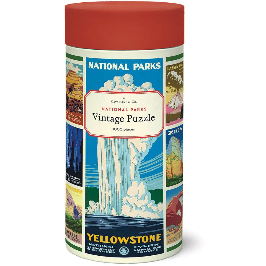 Cavallini & Co. Vintage Inspired 1000 Piece Puzzle - National Parks Posters