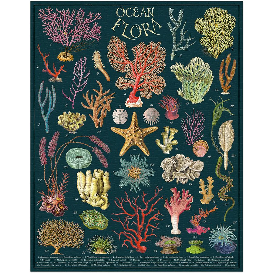 Cavallini & Co. Vintage Inspired 1000 Piece Puzzle - Ocean Flora - Image 2