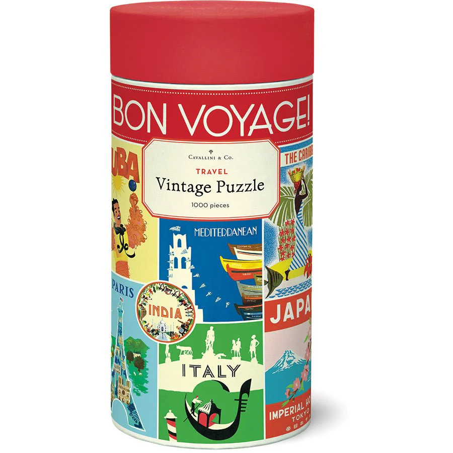 Cavallini & Co. Vintage Inspired 1000 Piece Puzzle - Travel