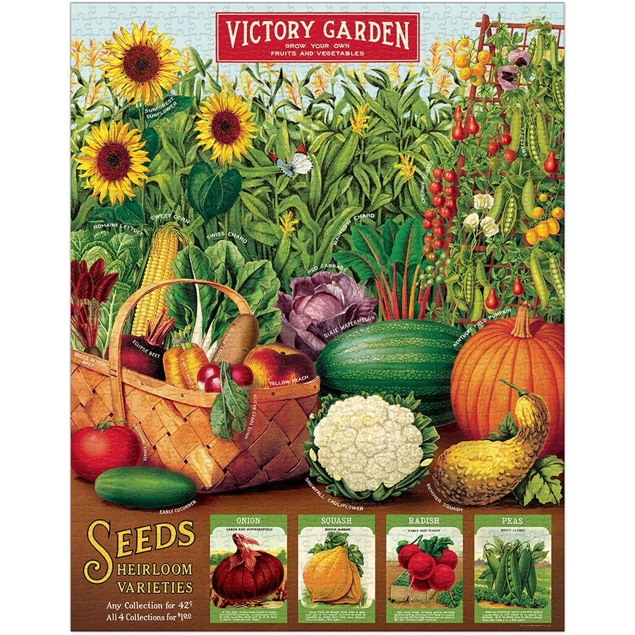 Cavallini & Co. Vintage Inspired 1000 Piece Puzzle - Victory Garden - Image 2