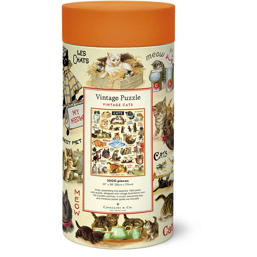 Cavallini & Co. Vintage Inspired 1000 Piece Puzzle - Vintage Cats - Image 3