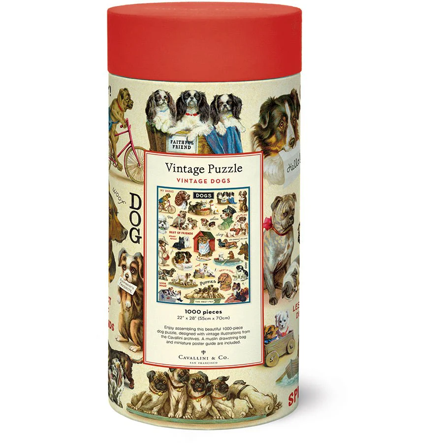 Cavallini & Co. Vintage Inspired 1000 Piece Puzzle - Vintage Dogs - Image 3