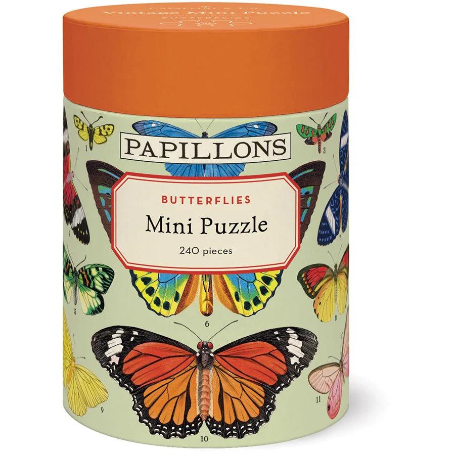 Cavallini & Co. Vintage Inspired 240 Piece Mini Puzzle - Butterflies