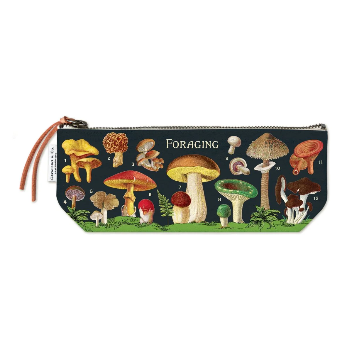 Cavallini & Co. Vintage Inspired Mini Pouch 4 x 9 inch - Foraging