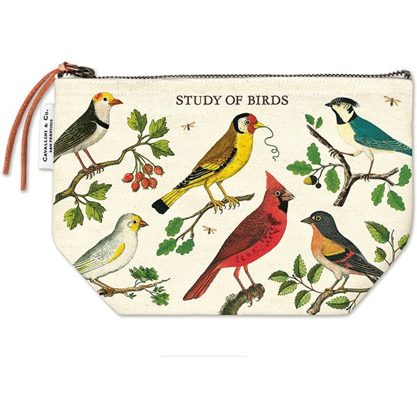 Cavallini & Co. Vintage Inspired Pouch 6 x 8.75 inch - Birds