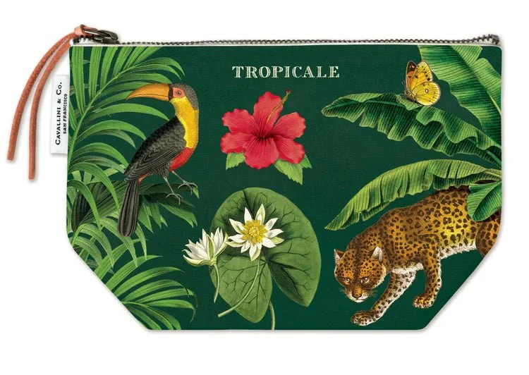 Cavallini & Co. Vintage Inspired Pouch 6 x 8.75 inch - Tropicale