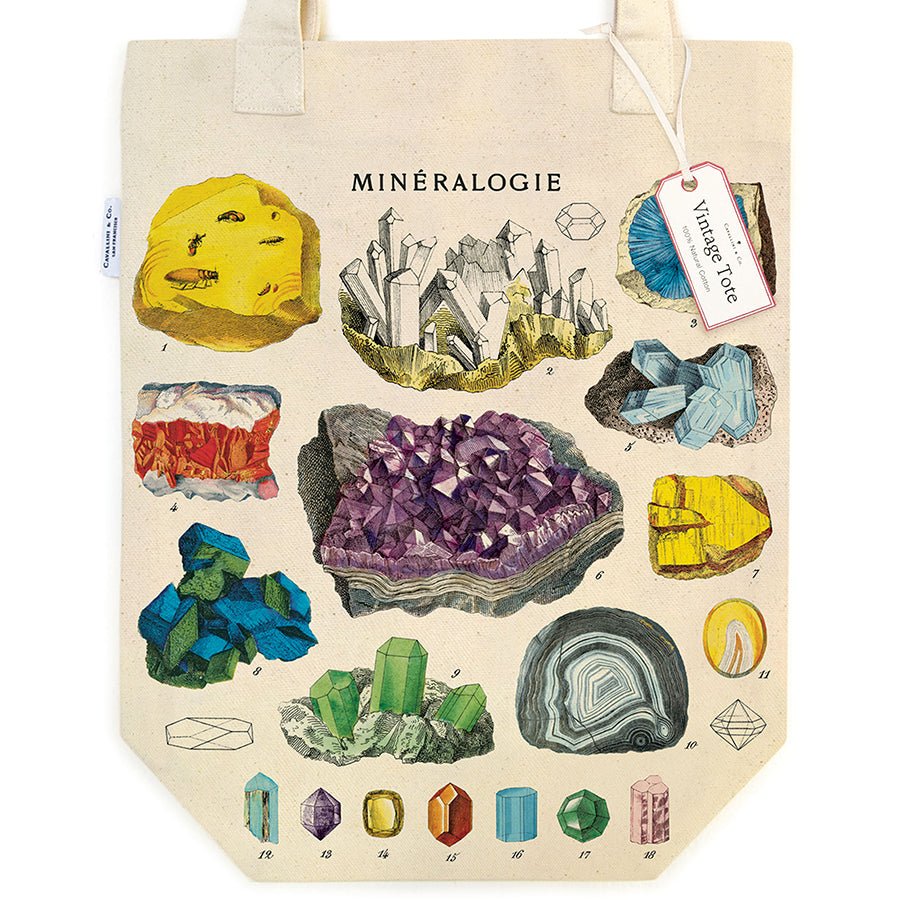 Cavallini & Co. Vintage Inspired Tote Bag  - 13" x 16" (33 cm x 40.5 cm) - Mineralogie - Image 2