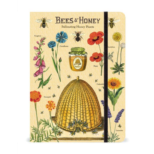 Cavallini & Co. Vintage Inspired Large Notebook - 6" x 8" 144 pages - Bees & Honey