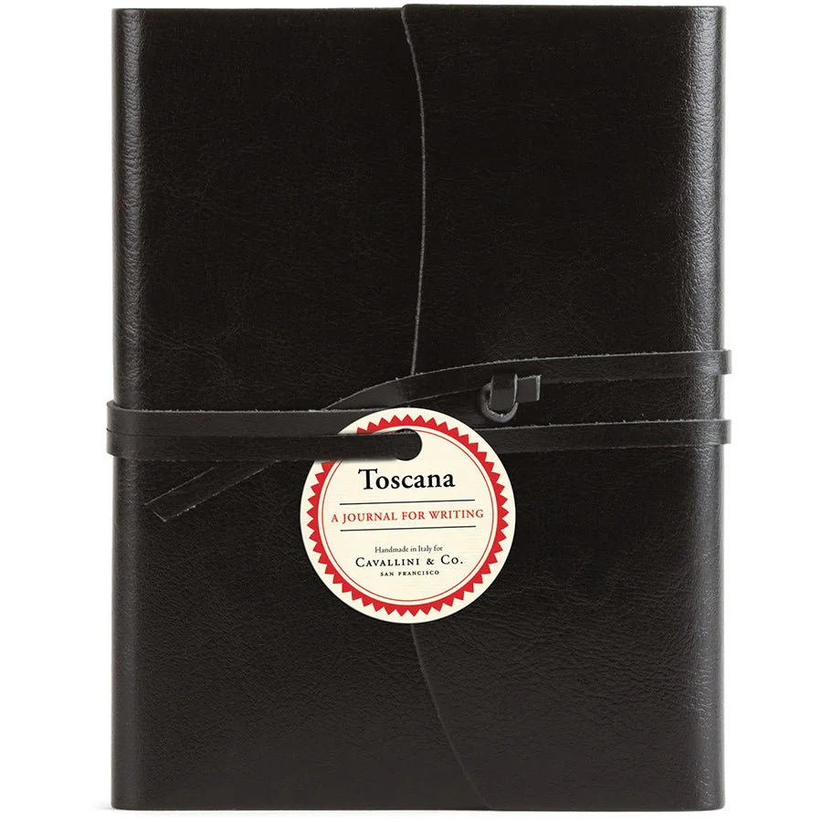 Cavallini Toscana Leather Journal 5" X 7" Lined - Black - Image 2