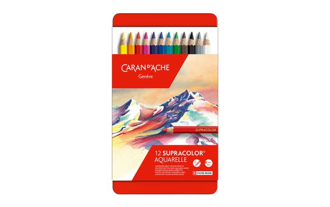 Caran d'Ache Supracolor Soft Aquarelle Pencils - set of  12