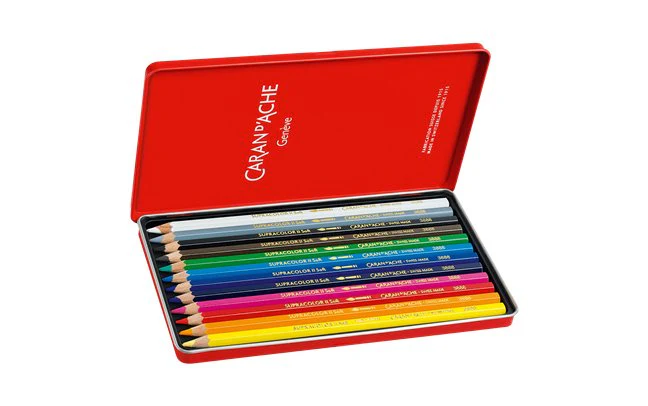 Caran d'Ache Supracolor Soft Aquarelle Pencils - set of  12 - Image 2