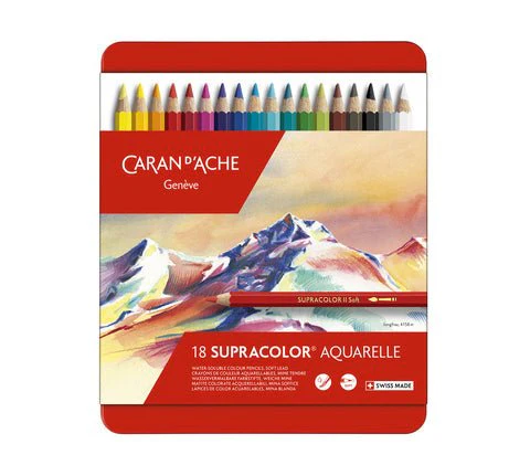 Caran d'Ache Supracolor Soft Aquarelle Pencils - set of  18